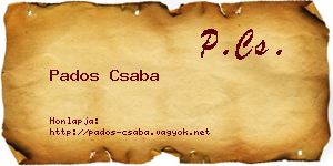 Pados Csaba névjegykártya